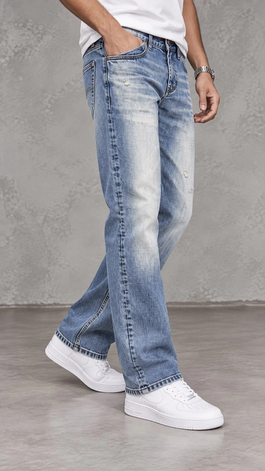 Vintage Relaxed Fit Jeans - Frost Blue