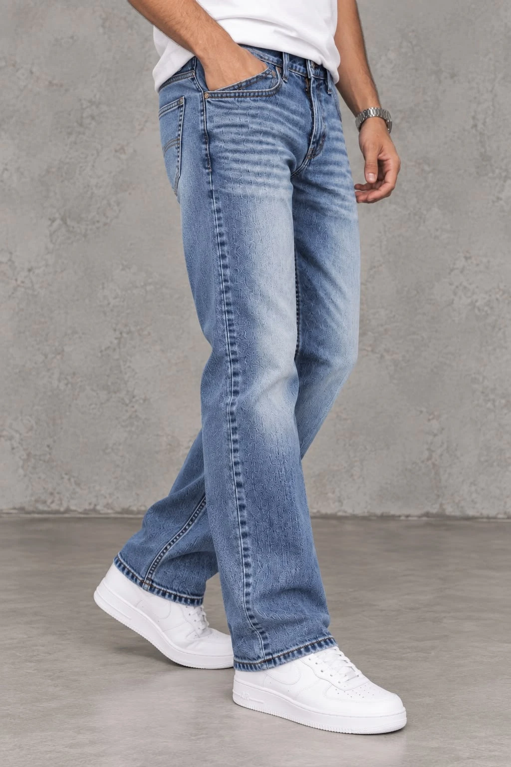 Vintage Relaxed Fit Jeans - Ice Stone Blue