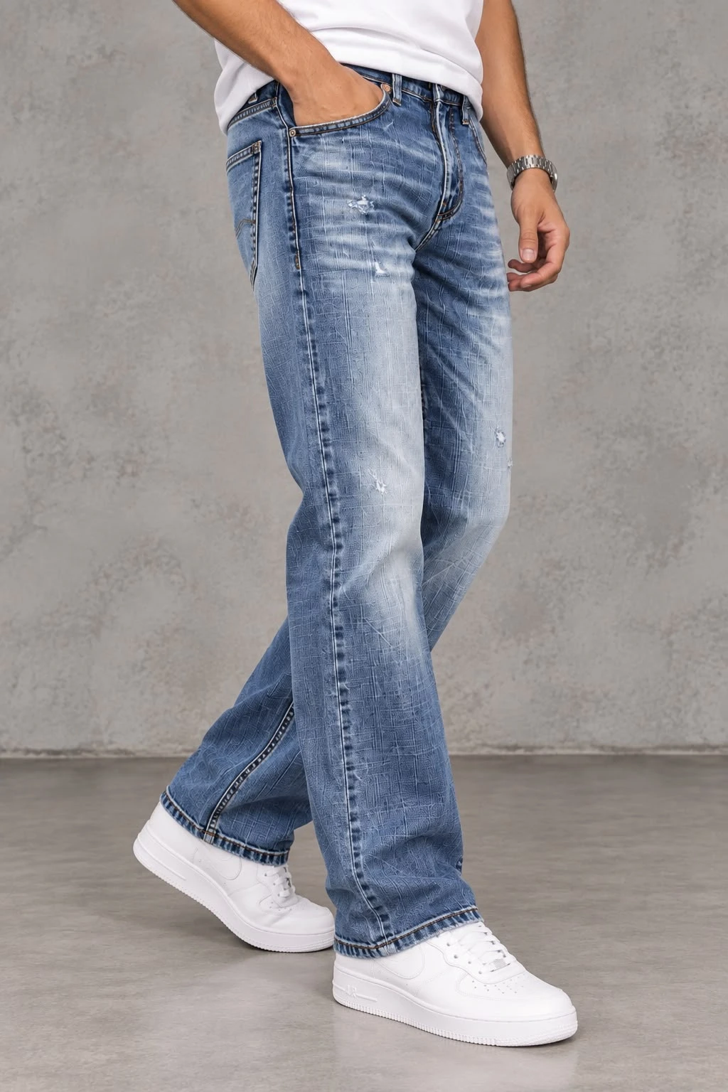 Vintage Relaxed Fit Jeans - Vintage Wash Blue